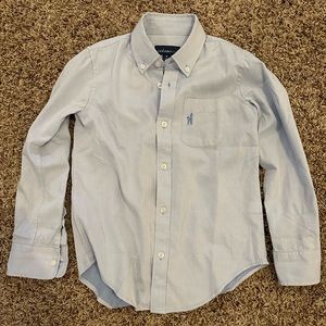 Boys light blue medium 8 Johnnie-O oxford button down soft cotton